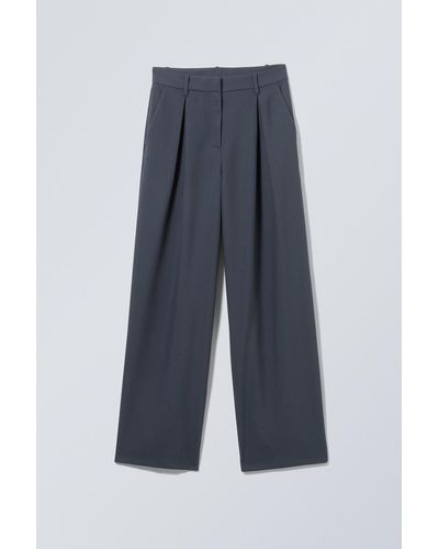 Weekday Zia Suit Trousers - Blue