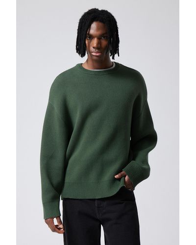 Weekday Cypher Oversized Jumper - Green