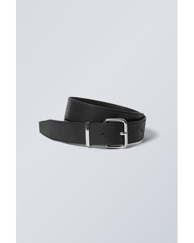 Weekday Faux Leather Buckle Belt - Black