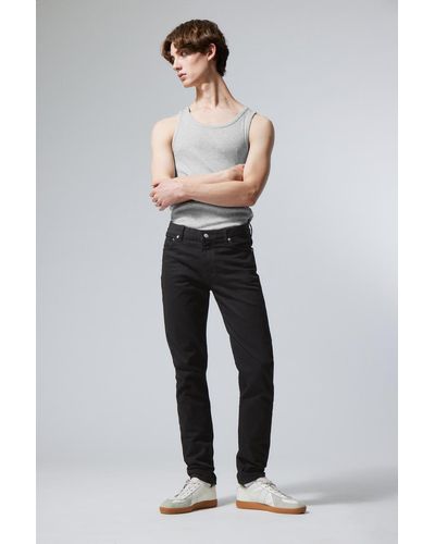Weekday Slim Tapered Jeans "Sunday" - Grau