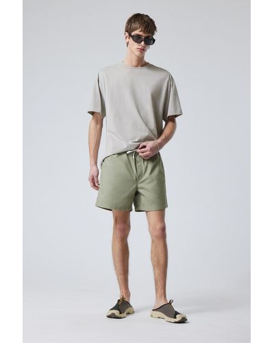 Weekday Regular Oxford Shorts - Green