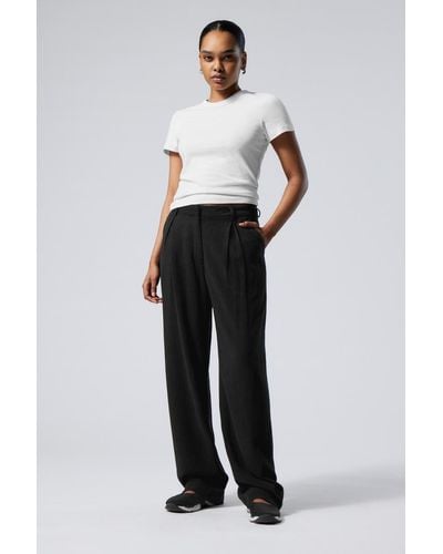 Weekday Lilah Linen Mix Trousers - White