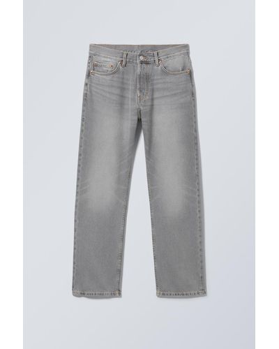 Weekday Gerade Jeans Space mit lockerer Passform - Grau