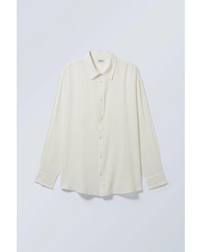 Weekday Oversized Linen Shirt - White