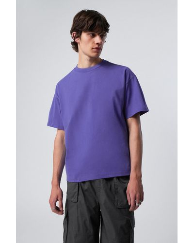 Weekday Great Boxy Heavyweight T-shirt - Purple