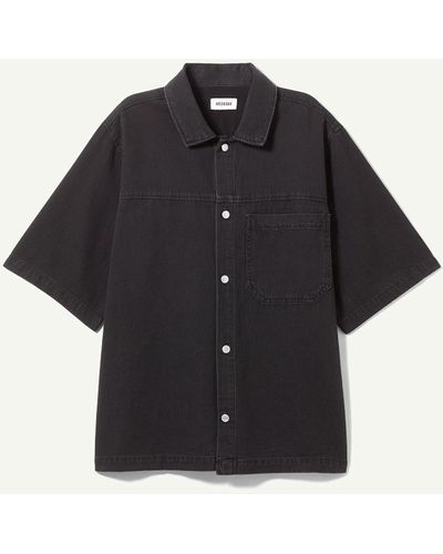 Weekday Boxy Denim Shirt - Black
