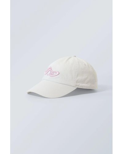 Weekday Essential Embroidery Cap - White