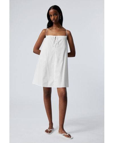 Weekday Mini Cotton Dress - White