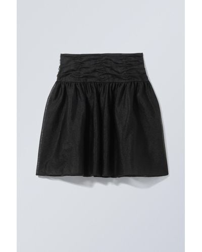 Weekday Short Layered Tulle Skirt - Black