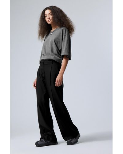 Weekday Relaxed Fit Suiting Trousers - Black
