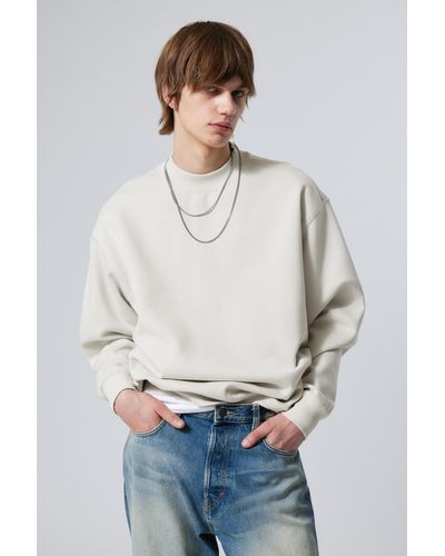 Weekday Schweres Sweatshirt mit relaxter Passform - Grau