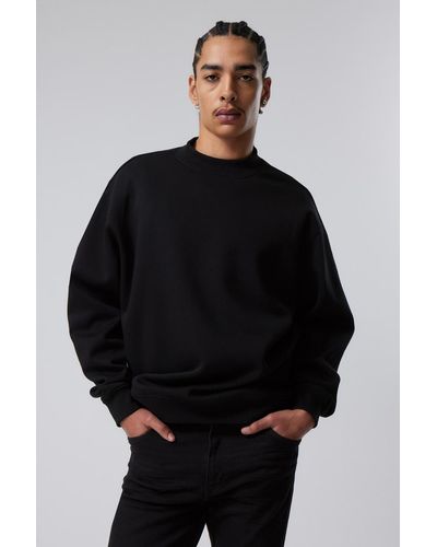 Weekday Schweres Sweatshirt mit relaxter Passform - Schwarz