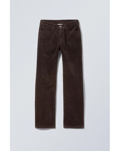 Weekday Pin Cord Trousers - Brown