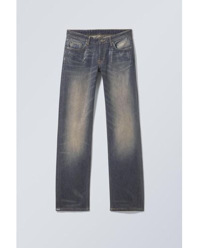 Weekday Tief Sitzende Beschichtete Jeans Arrow - Grau
