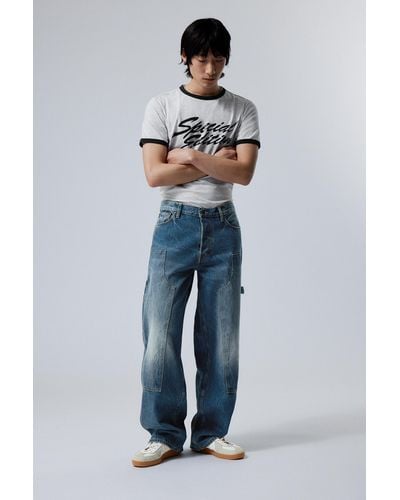 Weekday Sphere Relaxed Carpenter Jeans - Blue