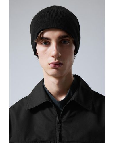 Weekday Beanie ohne Krempe - Schwarz