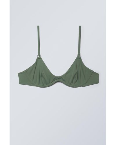 Weekday Bügel-Bikinioberteil - Grün