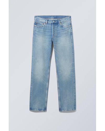 Weekday Gerade Regular-Jeans Klean - Blau