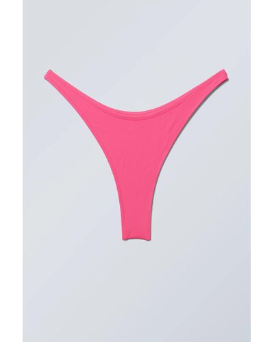 Weekday Brazilian Mini Bikini Bottom - Pink