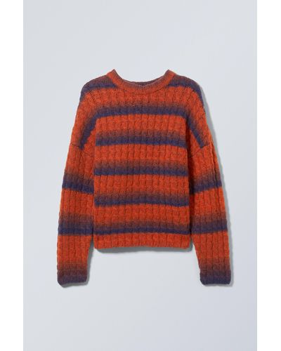 Weekday Connor Wool Blend Jumper - Red