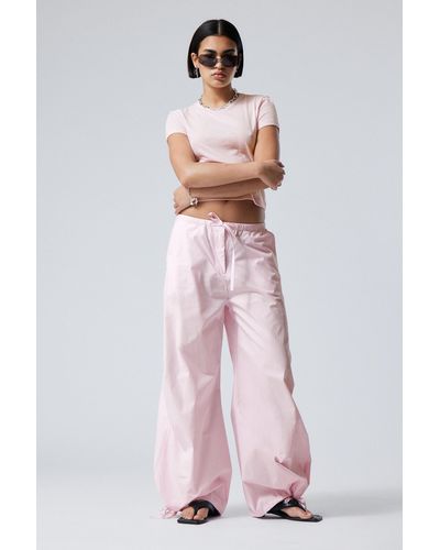 Weekday Luisa Parachute Trousers - Pink