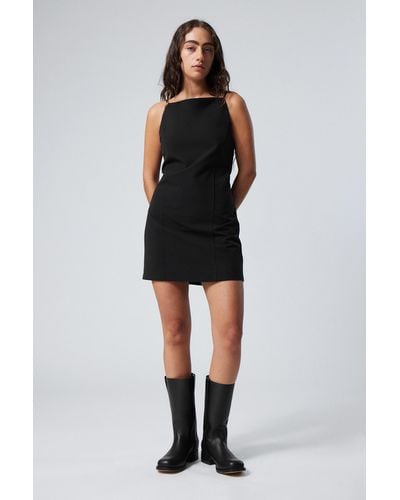 Weekday Mini Suiting Dress - Black