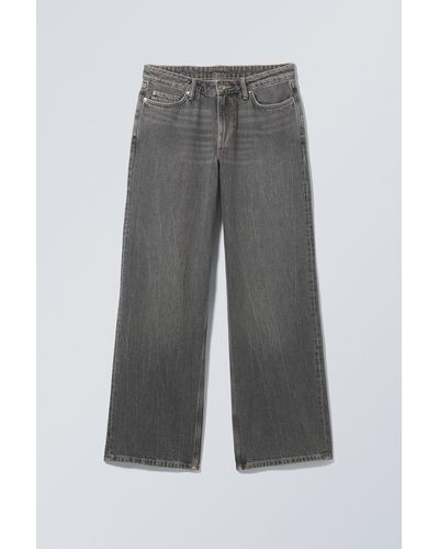 Weekday Ample Low Loose Jeans - Grey