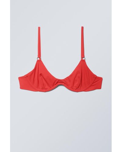 Weekday Bügel-Bikinioberteil - Rot