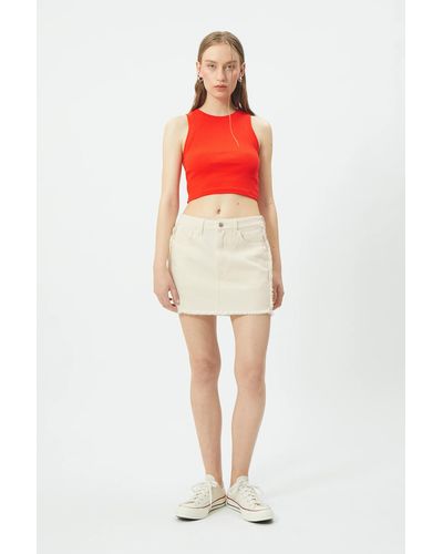 Weekday Francy Mini Skirt - White