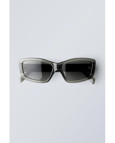 Weekday Rectangular Semi-wide Sunglasses - Grey