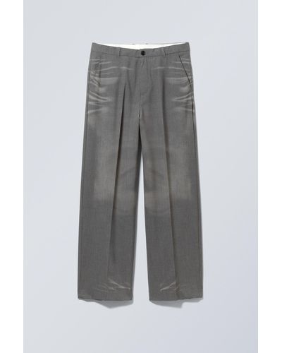 Weekday Loose Fit Suit Trousers - Grey