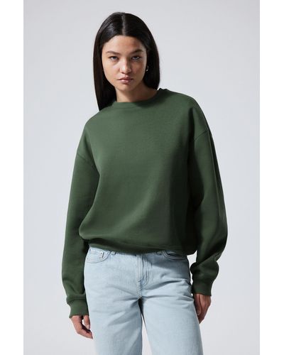 Weekday Essence Standard Sweatshirt - Green