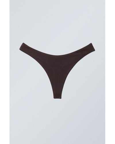 Weekday Thong Bikini Bottoms - Brown
