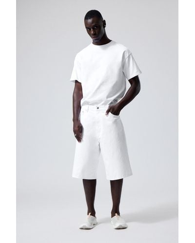 Weekday Astro Loose Twill Shorts - White