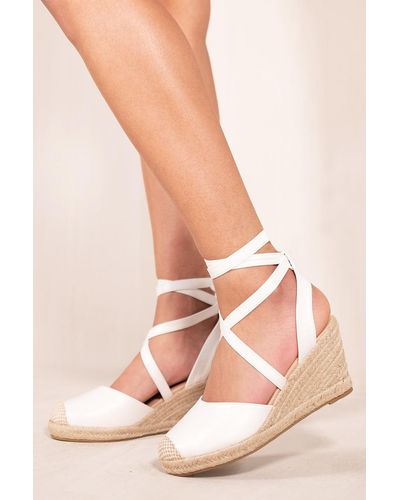 White Wedge sandals for Women | Lyst