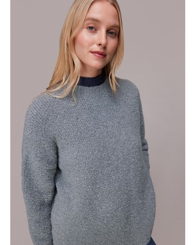 Whistles Relaxed Boucle Jumper - Grey