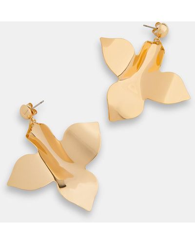 Whistles Statement Leaf Stud Earring - White