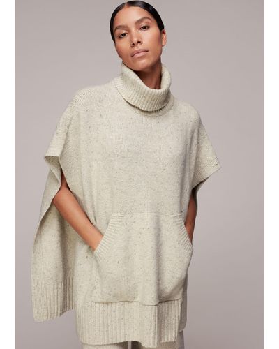 Whistles Knitted Cape - Natural