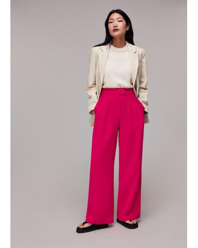 Whistles Fran Pleat Front Trouser - Pink