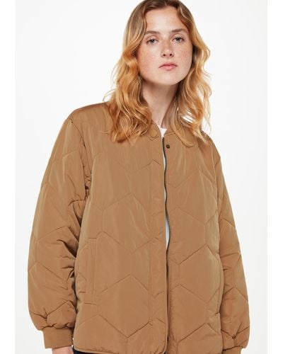 Whistles Ida Short Quilted Coat - Brown