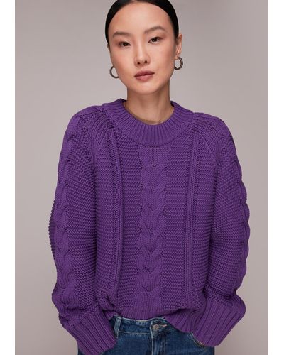 Whistles Cable Jumper - Purple