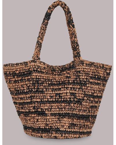 Whistles Renee Paper Weave Tote - Multicolour