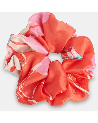 Whistles Hibiscus Print Scrunchie - Red