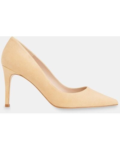Whistles Corie Suede Heeled Pump - Natural