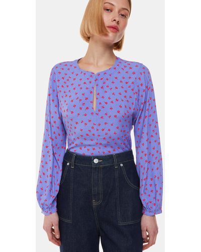 Whistles Scattered Petals Blouse - Purple