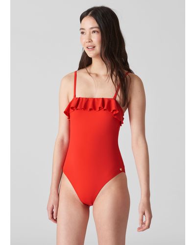 Whistles Cali Frill Swimsuit - Red