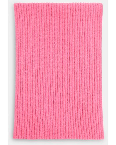 Whistles Wool Mix Rib Scarf - Pink
