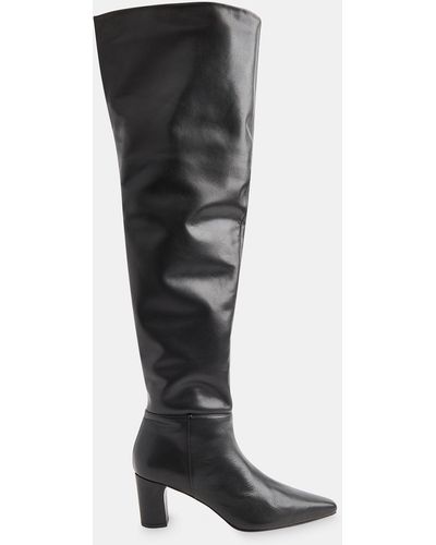 Whistles Inessa Over The Knee Boot - Black