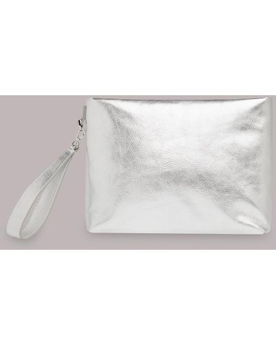 Whistles Avah Zip Top Clutch - White
