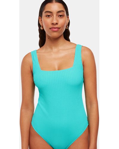 Whistles Square Neck Swimsuit - Blue
